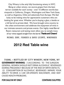 Red Table wine