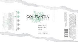 Semi-Dry Riesling