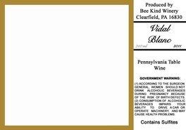 Personalized Label Vidal Blanc