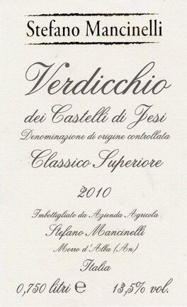 Verdicchio Dei Castelli Di Jesi Classico Superiore