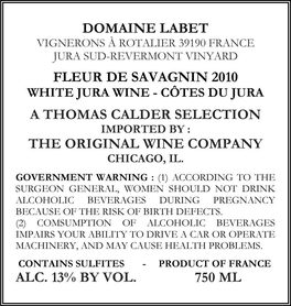 Fleur de Savagnin