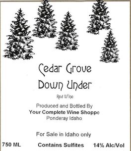Cedar Grove Down Under