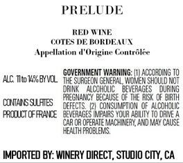 Prelude Red Wine