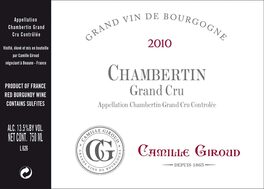 Chambertin Grand Cru