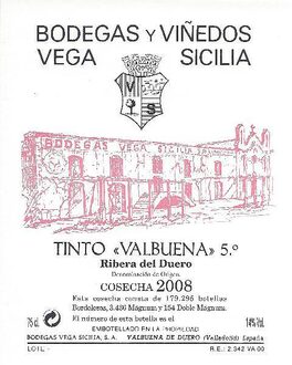 Red Ribera Del Duero Wine