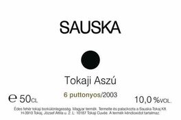 Tokaji Aszú E 50cl 6 Puttonyos
