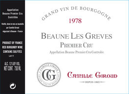 Beaune Les Greves