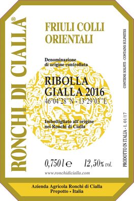 Ciallaⓡ Di Ronchi 2 Ex Friuli Colli Orientali