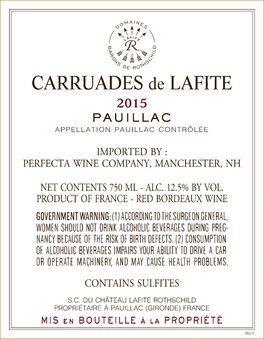 Carruades de Lafite