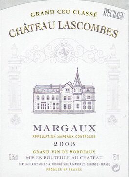 Château Lascombes Grand Vin De Bordeaux