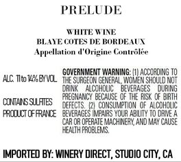 White Wine Blaye Cotes De Bordeaux