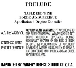 Prelude Table Red Wine