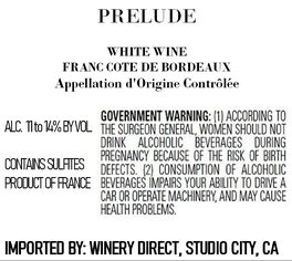 Prelude White Wine Franc