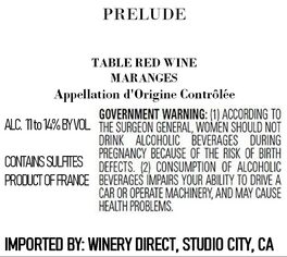 Prelude Table Red Wine Maranges
