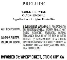 Prelude Table Red Wine