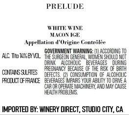 Prelude White Wine Macon Ige