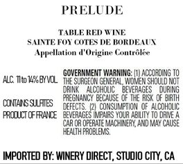 Prelude Red Wine