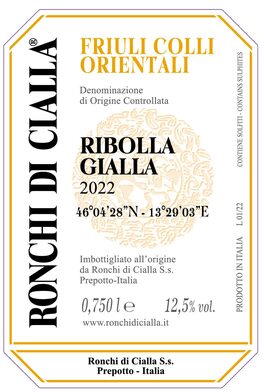 Ribolla Gialla Dry White Wine