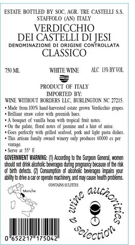 Verdicchio Dei Castelli Di Jesi Classico