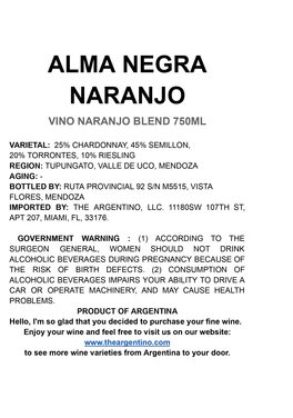 Naranjo Blend 750ml