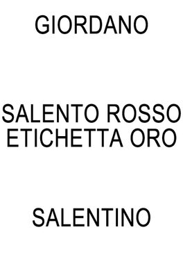 Etichetta Oro Salentino
