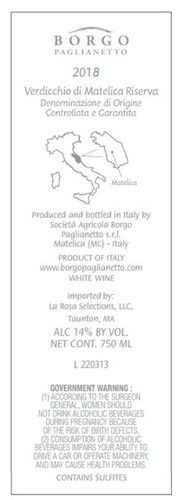 Verdicchio di Matelica Riserva