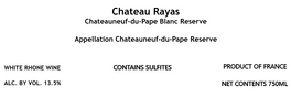 Chateauneuf - Du - Pape Blanc Reserve