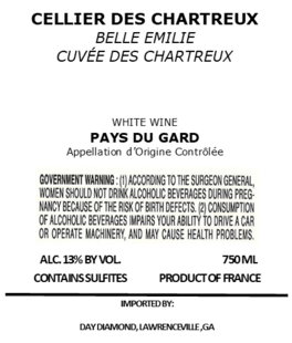 Belle Emilie-Cuvée Des Chartreux