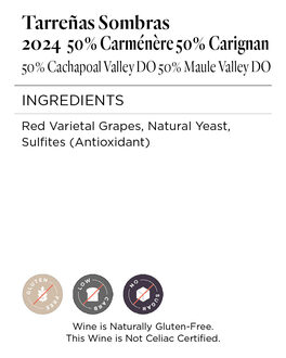 Tarreñas Sombras 2024 Carménère-Carignan Cachapoal Valley-Maule Valley, Chile 