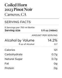 Coiled Horn 2023 Pinot Noir Carneros, CA