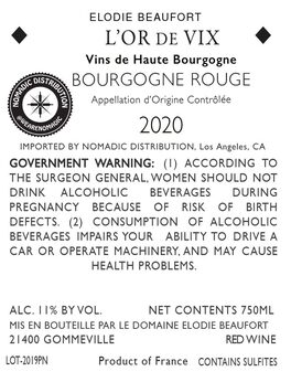 L'or De Vix Vins De Haute Bourgogne