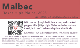 Texas High Plains Malbec