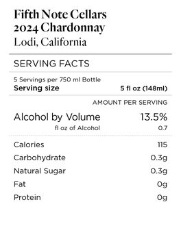 Fifth Note Cellars 2024 Chardonnay Lodi, California