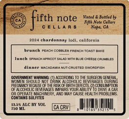 Fifth Note Cellars 2024 Chardonnay Lodi, California