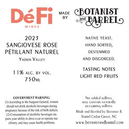Défi Sangiovese Rose Pétillant Naturel
