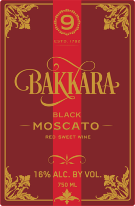 Black Moscato Red Sweet Wine