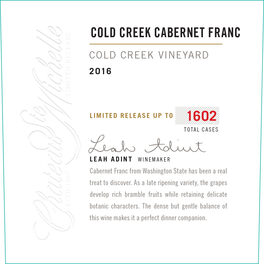 Cold Creek Vineyard
