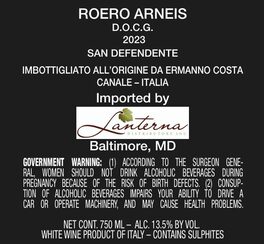 Roero Arneis D.O.C.G.