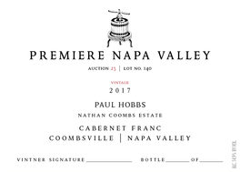 Premier Napa Valley Nathan Coombs Estate