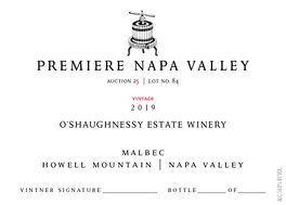 O'shaughnessy Estate Winery
