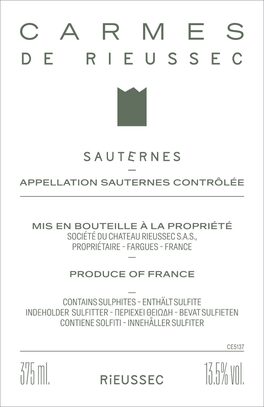 Carmes De Rieussec Sauternes