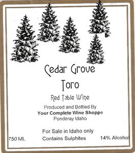 Cedar Grove Red Table Wine
