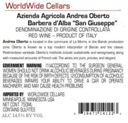 Barbera D'alba San Giuseppe