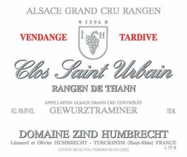 Vendange Clos Saint Urbain Rangen De Thann