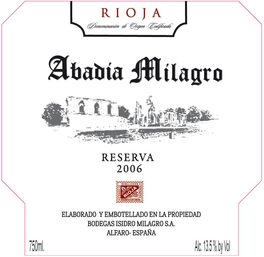 Abadia Milagro Reserva