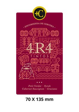 4r4 40 % Petit Verdot - 20 % Syrah - 20 % Cabernet Sauvignon 20 % Graciano