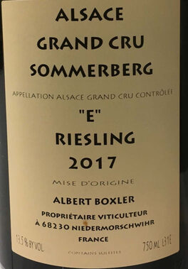 Sommerberg Mise D'origine Riesling