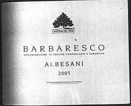 Barbaresco Di Origine Controllata E Garantita Denominazione Albesani