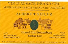 Grand Cru Zotzenberg Riesling