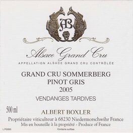 Pinot Gris Grand Cru Sommerberg